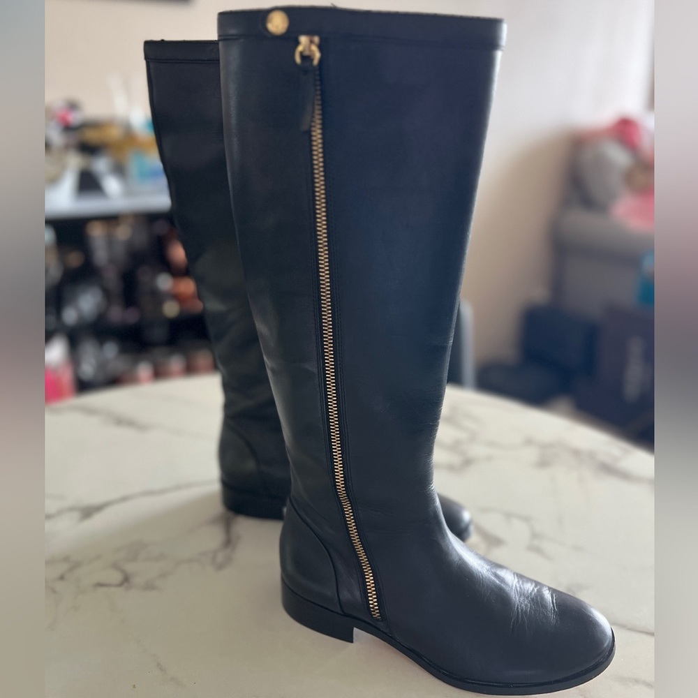 JCrew Harper Boots - Black Leather